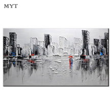 Load image into Gallery viewer, Wedding decoration Hand Painted Oil Painting On Canvas Modern Large size Abstract Art Home Decor Hang Picture city building