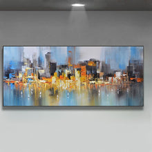 Load image into Gallery viewer, Wedding decoration Hand Painted Oil Painting On Canvas Modern Large size Abstract Art Home Decor Hang Picture city building