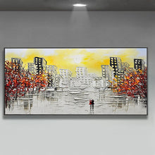 Load image into Gallery viewer, Wedding decoration Hand Painted Oil Painting On Canvas Modern Large size Abstract Art Home Decor Hang Picture city building