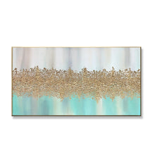 Load image into Gallery viewer, Handmade beautiful gold oil painting home decoration Abstract landscape Canvas Hand-painted Wall Art for living room no framed