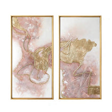 Load image into Gallery viewer, Large Size Group 2 Pcs Hand Painted Abstract Oil Painting on Canvas Wall Picture Art Living Room Home 2 Panel Wall Art Decor