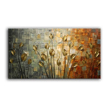 Load image into Gallery viewer, Pop Art Hand Painted Thick Palette Knife Flower Oil Painting on Canvas Abstract Wall Painting Living Room Home Wall Decor