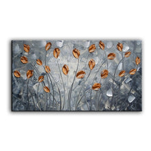 Load image into Gallery viewer, Pop Art Hand Painted Thick Palette Knife Flower Oil Painting on Canvas Abstract Wall Painting Living Room Home Wall Decor