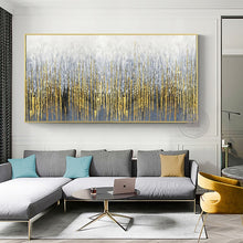 Load image into Gallery viewer, Abstract wall painting on canvas modern art decorative pictures for living room wall lienzos cuadros decorativos golden handmade