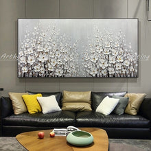 Load image into Gallery viewer, Pop Art Hand Painted Thick Palette Knife Flower Oil Painting on Canvas Abstract Wall Painting Living Room Home Wall Decor