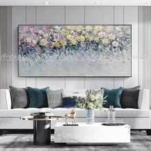 Load image into Gallery viewer, Pop Art Hand Painted Thick Palette Knife Flower Oil Painting on Canvas Abstract Wall Painting Living Room Home Wall Decor