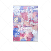 Load image into Gallery viewer, Best Art Green Blue Gray Yellow Pink Abstract Oil Painting Canvas Handmade Painting Home Decor Oil Painting Artwork