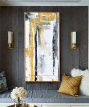 Load image into Gallery viewer, Large Wall Painting On Canvas Handmade Oil Vertical Abstract Art Decorative Pictures For Living Room Wall Decor Painting Golden