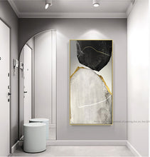 Load image into Gallery viewer, Large Wall Painting On Canvas Handmade Oil Vertical Abstract Art Decorative Pictures For Living Room Wall Decor Painting Golden