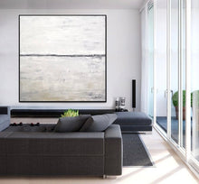 Load image into Gallery viewer, Artist Hand-painted High Quality Modern White and ash Abstract Oil Painting on Canvas Handmade Large Abstract OilPainting