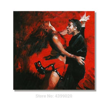 Load image into Gallery viewer, Hand-painted character oil paintings Sexy Girl poster wall art  The girl who plays the violin and Dancing couple .