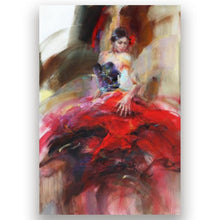 Load image into Gallery viewer, Hand-painted character oil paintings Sexy Girl poster wall art  The girl who plays the violin and Dancing couple .