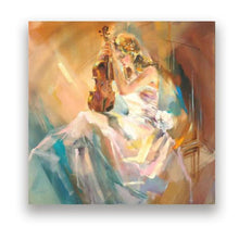Load image into Gallery viewer, Hand-painted character oil paintings Sexy Girl poster wall art  The girl who plays the violin and Dancing couple .
