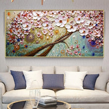 Load image into Gallery viewer, Modern Handpainted Abstract Large Gold Money Tree Flower 3d Oil Painting On Canvas Home Decor Wall Art Picture For Living Room