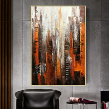 Load image into Gallery viewer, 100% Handmade Fall View Brown Abstract Painting  Modern Art Picture For Living Room Modern Cuadros Canvas Art High Quality