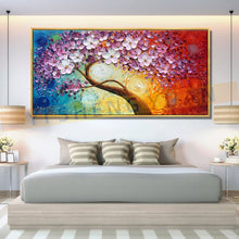 Load image into Gallery viewer, Modern Handpainted Abstract Large Gold Money Tree Flower 3d Oil Painting On Canvas Home Decor Wall Art Picture For Living Room