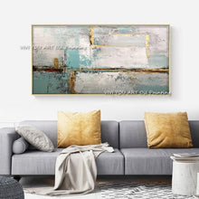 Load image into Gallery viewer, Handmade Art Wall Pictures For Home Decoration Hand Drawn Canvas Oil Painting Custom Abstract Gold Foil Picture For Living Room