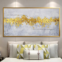 Load image into Gallery viewer, Handmade Art Wall Pictures For Home Decoration Hand Drawn Canvas Oil Painting Custom Abstract Gold Foil Picture For Living Room