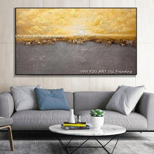 Load image into Gallery viewer, Handmade Art Wall Pictures For Home Decoration Hand Drawn Canvas Oil Painting Custom Abstract Gold Foil Picture For Living Room