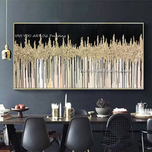 Load image into Gallery viewer, Handmade Art Wall Pictures For Home Decoration Hand Drawn Canvas Oil Painting Custom Abstract Gold Foil Picture For Living Room