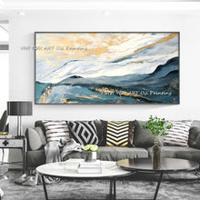Load image into Gallery viewer, Handmade Art Wall Pictures For Home Decoration Hand Drawn Canvas Oil Painting Custom Abstract Gold Foil Picture For Living Room