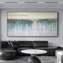 Load image into Gallery viewer, Handmade Art Wall Pictures For Home Decoration Hand Drawn Canvas Oil Painting Custom Abstract Gold Foil Picture For Living Room