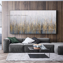 Load image into Gallery viewer, Handmade Art Wall Pictures For Home Decoration Hand Drawn Canvas Oil Painting Custom Abstract Gold Foil Picture For Living Room