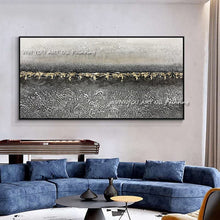 Load image into Gallery viewer, Handmade Art Wall Pictures For Home Decoration Hand Drawn Canvas Oil Painting Custom Abstract Gold Foil Picture For Living Room