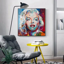 Load image into Gallery viewer, Francoise Nielly face oil painting wall art pictures portrait Impasto figure Palette Knife on Canvas quadros Caudros Decoration