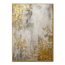 Load image into Gallery viewer, 100% hand-painted abstract oil painting on canvas in living room gold modern wedding decorative painting frameless