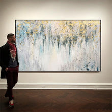 Load image into Gallery viewer, 100% hand-painted abstract oil painting on canvas in living room gold modern wedding decorative painting frameless