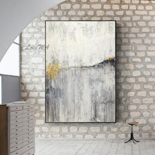 Load image into Gallery viewer, 100% hand-painted abstract oil painting on canvas in living room gold modern wedding decorative painting frameless