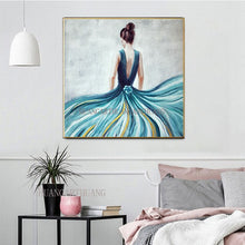 Load image into Gallery viewer, Girl Handpainted Abstract Canvas Oil Paintings Modern Wall Picture Wall Paiting For Living Room Home Decoration
