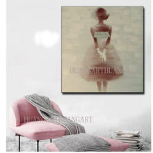 Load image into Gallery viewer, Girl Handpainted Abstract Canvas Oil Paintings Modern Wall Picture Wall Paiting For Living Room Home Decoration