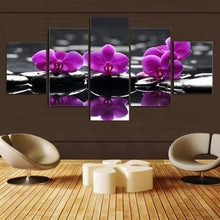 Load image into Gallery viewer, 5 Pieces Canvas Art Modern Canvas Painting Pink Orchid Home Decor Canvas Prints Wall Art Paiting for Living Room