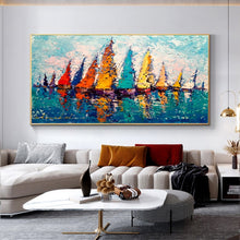 Load image into Gallery viewer, Abstract Scenery Hand Painted Oil Painting On Canvas Handmade Wall Art Living Room Bedroom Large Size Decoracion Salon Mural Hot