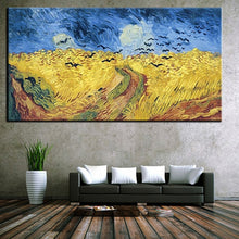 Load image into Gallery viewer, 100% Hand Painted Oil Paintings Hand Made Great Holland Vincent Van Gogh Series Landscape Yellow Abstract Simple Frameless