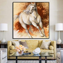 Load image into Gallery viewer, High quality realistic brown horse Hand-painted Old Master-Art Oil painting Animals Portrait horse Canvas