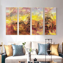Load image into Gallery viewer, Modern Abstract Oil Painting Print on Canvas 4pcs Chinese style Landscape Canvas Art Printing Wall Art Picture for Home Decor