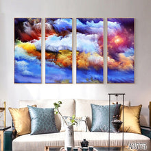 Load image into Gallery viewer, Modern Abstract Oil Painting Print on Canvas 4pcs Chinese style Landscape Canvas Art Printing Wall Art Picture for Home Decor