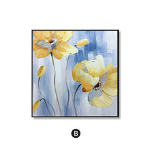 Load image into Gallery viewer, 100% Hand Painted Abstract Yellow Flowers Oil Painting On Canvas Wall Art Frameless Picture Decoration For Live Room Home Decor