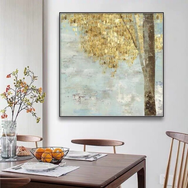 money tree framed picture Money Tree Wall Art Picture for Living Room Home Decor 100% Hand Paint –  SallyHomey Life's Beautiful