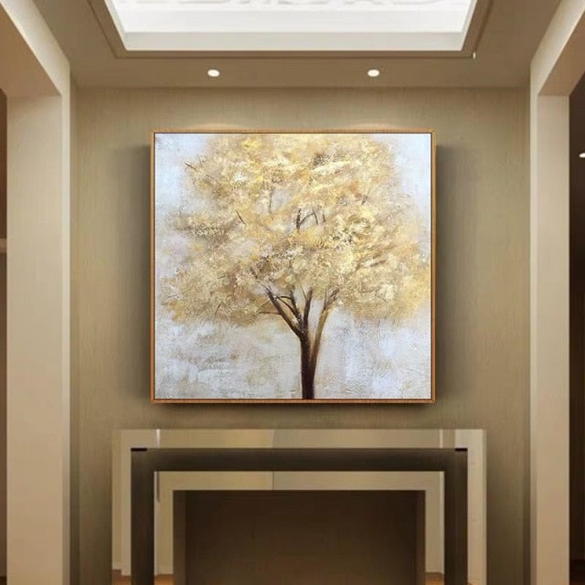 money tree framed picture Money Tree Wall Art Picture for Living Room Home Decor 100% Hand Paint – SallyHomey Life's Beautiful
