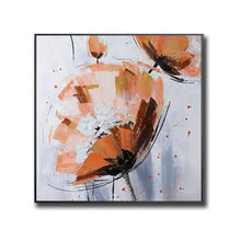 Load image into Gallery viewer, Nordic restaurant oil painting modern minimalist living room decoration painting abstract flower mural