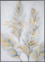 Load image into Gallery viewer, Golden Feathers Handmade Beautiful Abstract Oil Paintings On Canvas Modern Wedding Decor Wall art Pictures Home Decoration