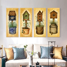 Load image into Gallery viewer, Modern Abstract Oil Painting Print on Canvas 4pcs Abstract Cartoon Canvas Art Printing Painting Wall Art Picture for Home Decor