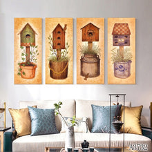 Load image into Gallery viewer, Modern Abstract Oil Painting Print on Canvas 4pcs Abstract Cartoon Canvas Art Printing Painting Wall Art Picture for Home Decor