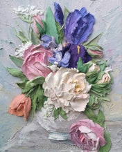 Load image into Gallery viewer, Hand Painted Oil Painting on Canvas Scandinavian Flower Oil Painting Handmade Thick Oil Canvas Painting For Home Decoration