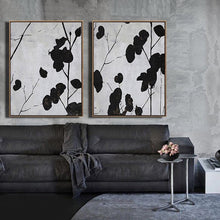 Load image into Gallery viewer, Handmade Floral Painting on Canvas Living Room Decor Large Set of 2 Abstract Art Minimalist Painting Wall Art Oil Paintings