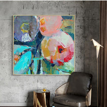 Load image into Gallery viewer, Hand Painted abstract painting texture acrylic Modern art green oil painting Golden for living room wall Large home decoration